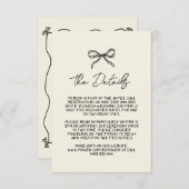 Details zu handgeschriebenen Whimsical Wedding Begleitkarte (Vorne/Hinten)