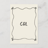 Details zu handgeschriebenen Whimsical Wedding Begleitkarte (Rückseite)