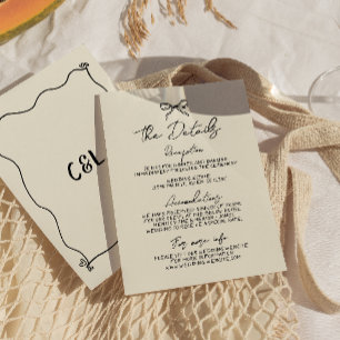 Details zu handgeschriebenen Whimsical Wedding Begleitkarte