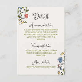 Details zu handgezeichneten Blumenzwiebeln Begleitkarte