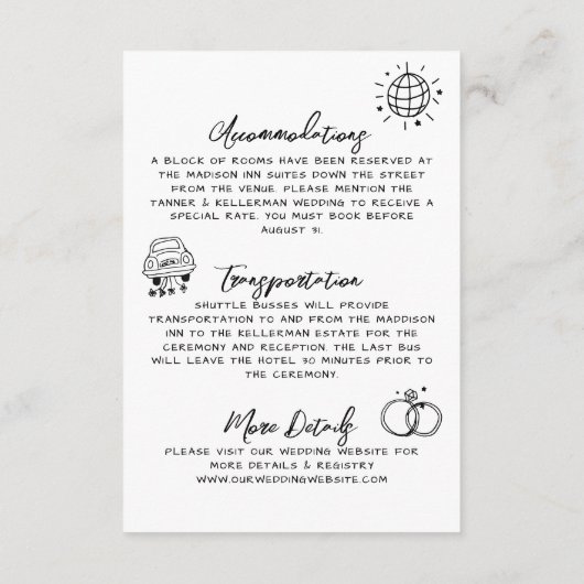 Details zu handgezogenen Whimsiksteinen Begleitkarte (Rückseite)