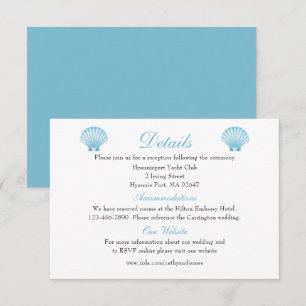 Details zu Hochzeiten am Strand Blue Nautical Musc Begleitkarte
