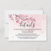 Details zu Hochzeiten in Aquarellfarben Rosa Einladung (Vorderseite)