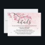 Details zu Hochzeiten in Aquarellfarben Rosa Einladung<br><div class="desc">Cherry Blossom Wasserfarbe Rosa Blumenzettel Karten.</div>