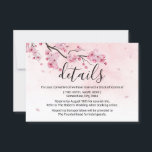 Details zu Hochzeiten in Aquarellfarben Rosa Einladung<br><div class="desc">Cherry Blossom Wasserfarbe Rosa Blumenzettel Karten.</div>