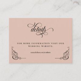 Details zu Hochzeiten in Beige und Schwarz Begleitkarte