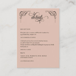 Details zu Hochzeiten in Beige und Schwarz Begleitkarte