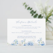 Details zu Hochzeiten in Blauer Flora Begleitkarte (Stehend Vorderseite)