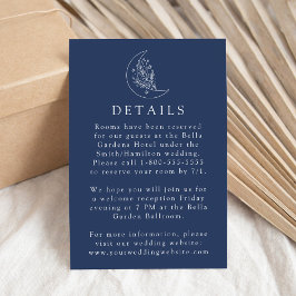 Details zu Hochzeiten in eleganten Monden und Ster Begleitkarte