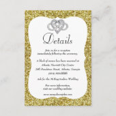 Details zu Hochzeiten in Gold Glitzer Infinity Hea Begleitkarte (Vorderseite)