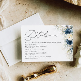 Details zu Hochzeiten in Navy und White Begleitkarte