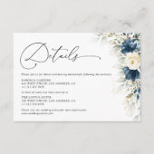 Details zu Hochzeiten in Navy und White Begleitkarte (Vorderseite)