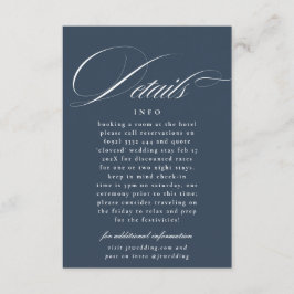 Details zu Hochzeiten in Navy-White-Form Begleitkarte