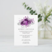 Details zu Hochzeiten in Pflaumen und Marinefasser Begleitkarte (Stehend Vorderseite)