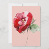 Details zu Hochzeiten in Rot und Blüte Einladung (Rückseite)