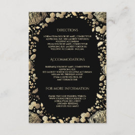 Details zu Hochzeiten in Schwarz und Gold - Inform Begleitkarte