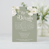 Details zu Hochzeiten von Grün und Weiß Begleitkarte (Stehend Vorderseite)