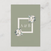 Details zu Hochzeiten von Grün und Weiß Begleitkarte (Rückseite)