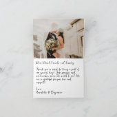 Details zu Hochzeiten von Grün und Weiß Dankeskarte (Innenseite)