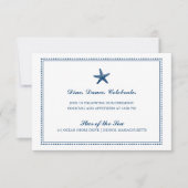 Details zu Hochzeiten von Navy Blue Graceful Starf Einladung (Vorderseite)