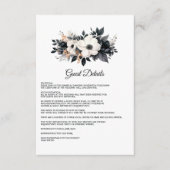 Details zu Hochzeitsgästen in Schwarz und Weiß Begleitkarte (Vorderseite)