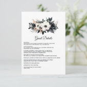 Details zu Hochzeitsgästen in Schwarz und Weiß Begleitkarte (Stehend Vorderseite)