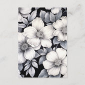 Details zu Hochzeitsgästen in Schwarz und Weiß Begleitkarte (Rückseite)