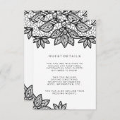 Details zu Lace Wedding Guest Begleitkarte (Vorne/Hinten)