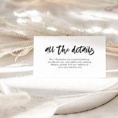 Details zu Lässigen Skripten Schwarz und Weiß bei Begleitkarte