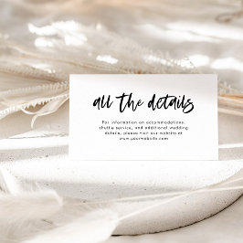 Details zu Lässigen Skripten Schwarz und Weiß bei Begleitkarte