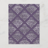 Details zu Lavender und Silver Floral Wedding Begleitkarte (Rückseite)