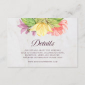 Details zu lebendigen Blooms Begleitkarte (Vorderseite)