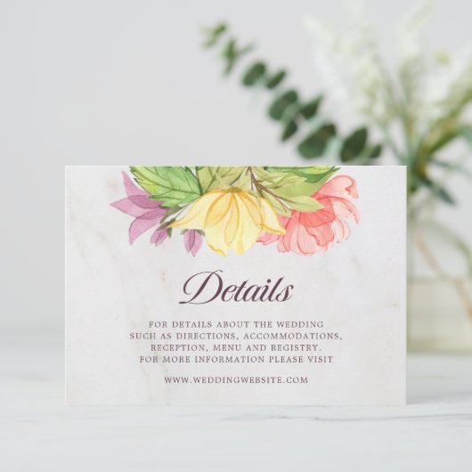 Details zu lebendigen Blooms Begleitkarte (Stehend Vorderseite)