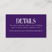 Details zu Lila Hochzeiten Begleitkarte (Vorderseite)