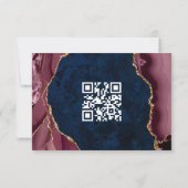 Details zu Marine-, Burgund- und Gold-Agate Einladung (Rückseite)