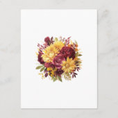 Details zu Maroon und Yellow Floral Wedding Begleitkarte (Rückseite)