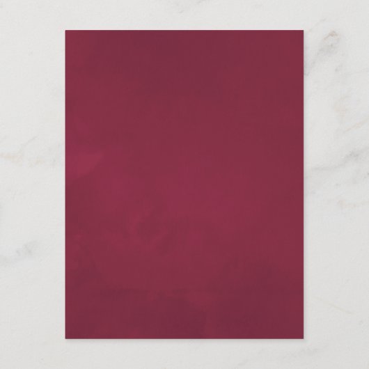 Details zu Marsala und Blush Floral Wedding Begleitkarte (Rückseite)