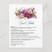 Details zu Mauve und Gold Floral Wedding Begleitkarte (Vorderseite)