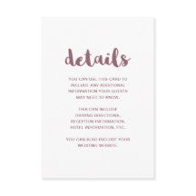 Details zu Mauve und White Wedding