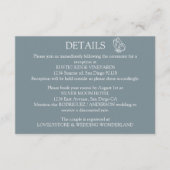 Details zu Meadow Blume Blue Gray Wedding Begleitkarte (Vorderseite)