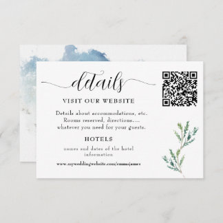 Details zu Misty Morning Meadow Wedding RSVP Karte