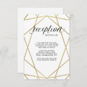 Details zu modernen geometrischen Empfängen Begleitkarte (Vorne/Hinten)