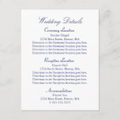 Details zu Nautic Anchor Navy Blue Wedding Begleitkarte (Rückseite)