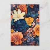 Details zu Navy Blue, Burnt Orange & Champagne Begleitkarte (Rückseite)