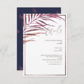 Details zu PixDezines Greenery Palm Fronds RSVP Karte (Vorne/Hinten)