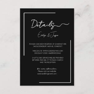 Details zu Premium Black Wedding Events Begleitkarte