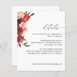 Details zu Red Floral - White VH2