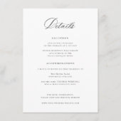 Details zu Regency Black Wedding Begleitkarte (Vorderseite)