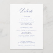 Details zu Regency Blue Wedding Begleitkarte (Vorderseite)