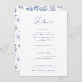 Details zu Regency Blue Wedding Begleitkarte